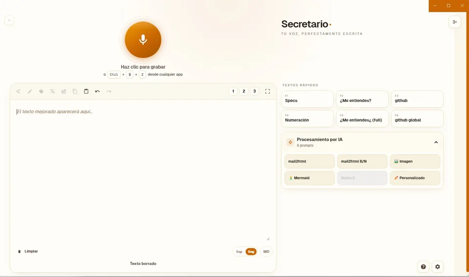 Secretary or Main Window